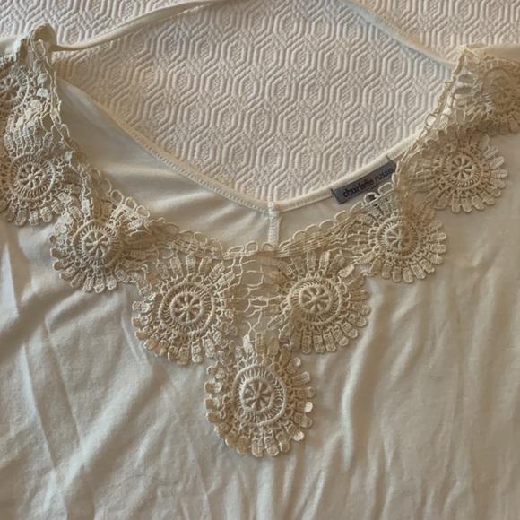 White Top with Cream Embroidery - Picture 7 of 7